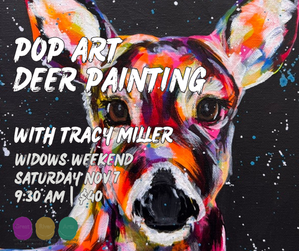 Pop Art Deer Painting with Tracy Miller