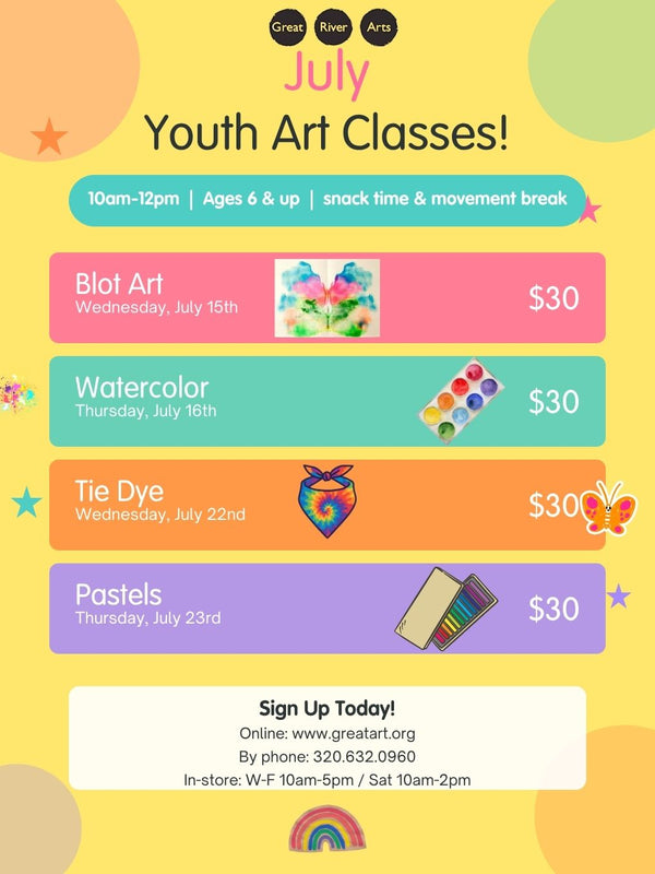 July 2026 Youth Art Classes